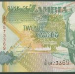 Sambia 20 Kwacha 1992, KM 36 a kassenfrisch (K377)