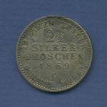 Preußen 2 1/2 Silbergroschen 1869 C, König Wilhelm I., J 90, ss (m6484)