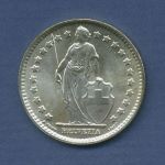 Schweiz 1 Franken 1964 B, Stehende Helvetia, KM 24 vz/st (m6518)