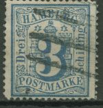 Hamburg 1864 Wertangabe im Hamb. Wappen 15 b gestempelt, signiert, kl. Fehler