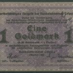 Leipzig Handelskammer 1 Goldmark 1923, gebraucht (K1592)