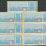 Frankreich ATM 1992/94 Fehlverwendung Satz 7 Werte ATM 6 F 2.2 b postfrisch
