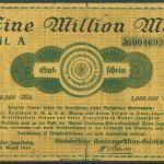 Nieder-Ingelheim Konserven-AG 1 Mio Mark 1923, Keller 3915 b, gebraucht (K1616)