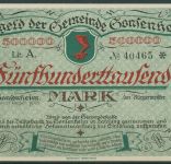 Gonsenheim 500000 Mark 1923, Keller 1850, kassenfrisch (K1629)