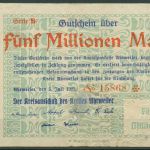 Ahrweiler 5 Millionen Mark 1923, Keller 28 a.43, gebraucht (K1649)