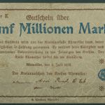 Ahrweiler 5 Millionen Mark 1923, Keller 28 a.44, gebraucht (K1650)