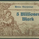 Ahrweiler 5 Millionen Mark 1923, Keller 28 a.44, gebraucht (K1650)