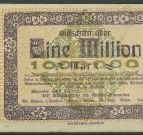 Ahrweiler 1 Million Mark 1923, Keller 28 a.39, gebraucht (K1651)