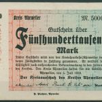 Ahrweiler 500000 Mark 1923, Keller 28 a.36, leicht gebraucht (K1653)