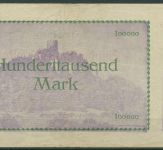 Adenau 100000 Mark 1923, Keller 13 a, gebraucht (K1656)