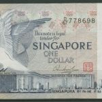 Singapur 1 Dollar 1976, Seeschwalbe, KM 9 leicht gebraucht (K628)