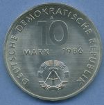 DDR 10 Mark 1986 Ernst Thälmann, J 1608 vz/st (m2869)