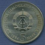 DDR 5 Mark 1984 Altes Rathaus Leipzig, J 1596 vz/st (m2914)