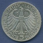Deutschland 5 DM 1957 Joseph Freiherr v. Eichendorff, J 391 ss-vz (m6589)