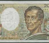 Frankreich 200 Francs 1987, Montesquieu, KM 155 b, gebraucht (K1712)