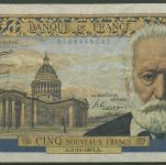 Frankreich 5 Nouveaux Francs 1961, Victor Hugo, KM 141 gebraucht (K1715)