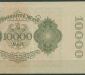 Dt. Reich 10000 Mark 1922, DEU-78b Serie V, leicht gebraucht (K1719)