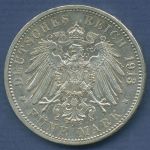 Baden 5 Mark 1913 G, Großherzog Friedrich II., J 40 vz+ (m6615)