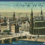 Dresden aus der Vogelschau, gelaufen 1915, Feldpost (AK4757)