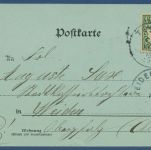 Gruss aus Tölz Isarbrücke mit Calvarienberg Mondschein, gelaufen 1898 (AK4690)