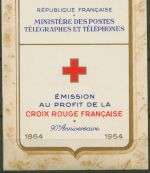 Frankreich 1954 Rotes Kreuz Markenheftchen 1032/33 MH postfrisch (C81142)