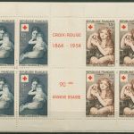 Frankreich 1954 Rotes Kreuz Markenheftchen 1032/33 MH postfrisch (C81142)
