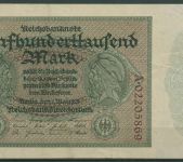 Dt. Reich 500000 Mark 1923, DEU-99b Serie A, leicht gebraucht (K1773)