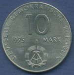 DDR 10 Mark 1975 20 Jahre Warschauer Vertrag, J 1557 vz/st (m2873)