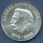 DDR 10 Mark 1975 Schweitzer, Probe mit anderer Rückseite, vz/st (m6637)