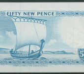 Isle of Man 50 New Pence 1979, Wikingerboot, KM 33 a, kassenfrisch (K118)