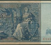 Dt. Reich 100 Mark 1908, DEU-32, gebraucht (K1534)