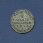 Preußen 1/2 Silbergroschen 1851 A, König Friedrich Wilhelm IV., J 65 ss+ (m6640)