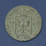 Preußen 4 Groschen 1805 A, Friedrich Wilhelm III. J 27 ss/s (m6653)