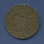 Sachsen 5 Pfennige 1862 B, König Johann, J 123, vz (m6654)