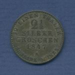 Lippe 2 1/2 Silbergroschen 1847 A, Paul Alexander Leopold, J. 13 ss/ss+ (m6666)