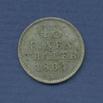 Mecklenburg-Strelitz 1/48 Taler 1864 A, Friedrich Wilhelm, J 119 ss+ (m6680)