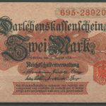 Dt. Reich 2 Mark 1914, DEU-60 Serie 695, kassenfrisch (K1477)