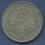 Württemberg 5 Mark 1875 F, König Karl, J 173 ss (m6708)