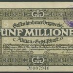 Düsseldorf Gelsenk. Bergwerks-AG 5 Mio 1923, Keller 1163 a, gebraucht (K1785)
