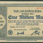 Aachen Stadt und Landkreis 1 Million Mark 1923, Keller 1 d, gebraucht (K1819)