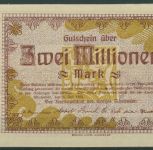 Ahrweiler 2 Millionen Mark 1923, Keller 28 a.42, fast kassenfrisch (K1835)