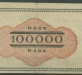 Hamborn August-Thyssen-Hütte 100000 Mark 1923, Keller 2106 d, gebraucht (K1847)