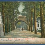 Der Rhein Coblenz Bahnbogen und wacht am Rhein, gelaufen Fleck (AK4986)