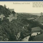 Rudelsburg und Saaaleck, gelaufen 1936 (AK4982)