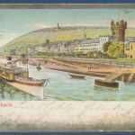 Rüdesheim am Rhein Ausflugsdampfer Nationaldenkmal, gelaufen 1902 (AK5030)