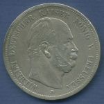Preußen 5 Mark 1875 B, Kaiser Wilhelm I., J 97 sehr schön (m6753)