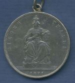 Preußen Siegestaler 1871 A, König Wilhelm I., J 99 alt, ss Öse u. RF (m6759)