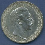 Preußen 3 Mark 1909 A, Kaiser Wilhelm II., J 103 vz+ (m6766)