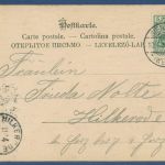 Fröhliche Ostern Mädchen mit Lamm, gelaufen 1903 (AK5071)