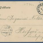 Eisenach Markt mit St. Georgenkirche, gelaufen 1904 (AK5067)